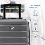 45x36x20cm Cabin Carry On Luggage with Medium Case and Large Size Check-in Hold Suitcase | Cabin | Light Grey