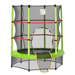 Kids Trampoline Mini Bouncer W/ Enclosure Net For 3-6 Years | Green