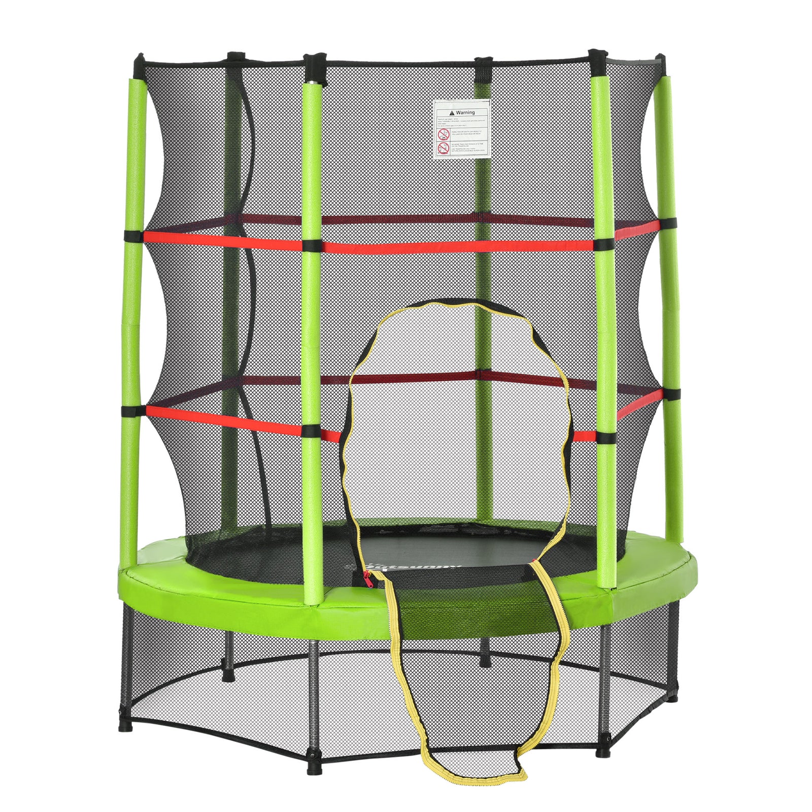 Kids Trampoline Mini Bouncer W/ Enclosure Net For 3-6 Years | Green