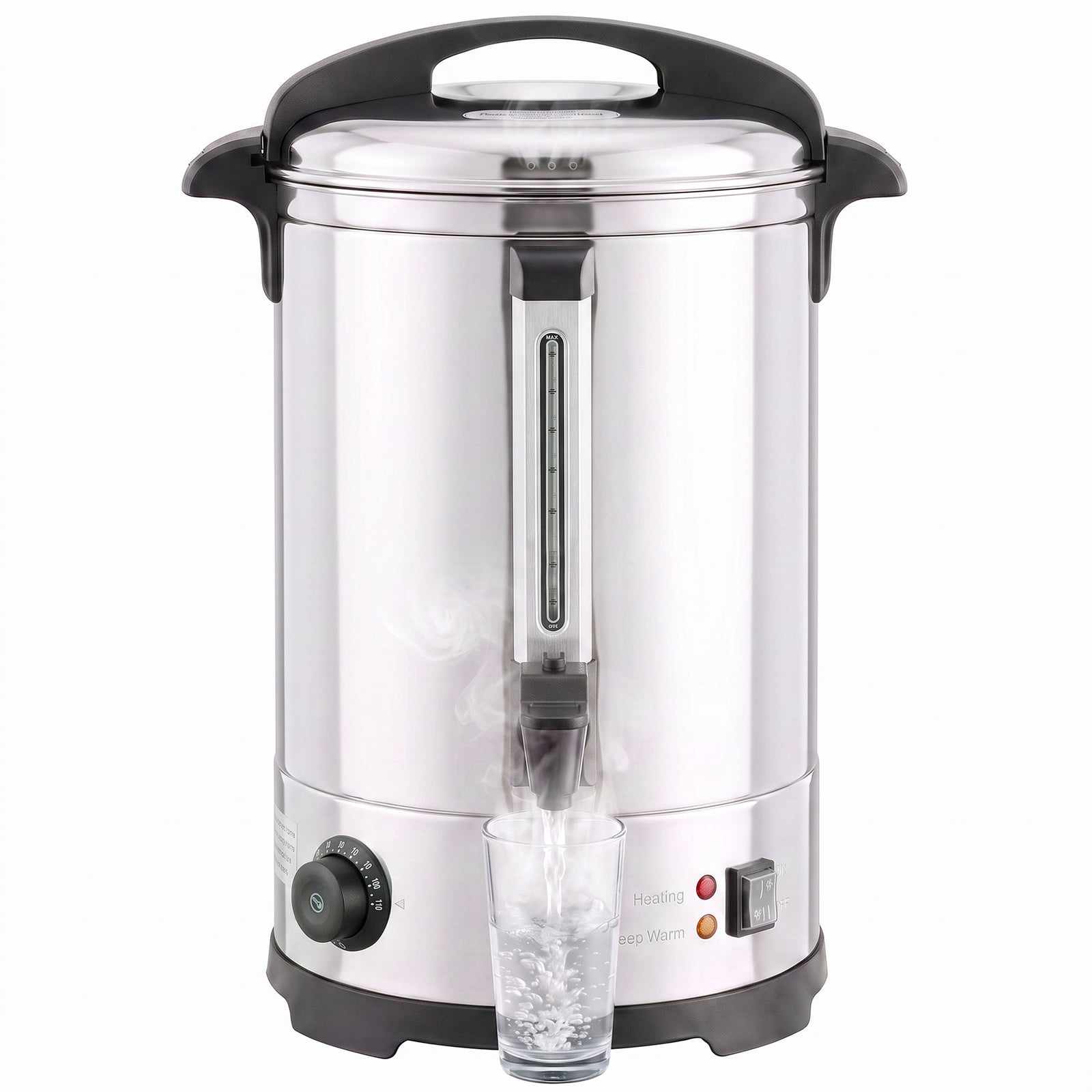 Catering Urn, Stainless Steel Tea Urn With Keep Warm | 6.5L | Silver