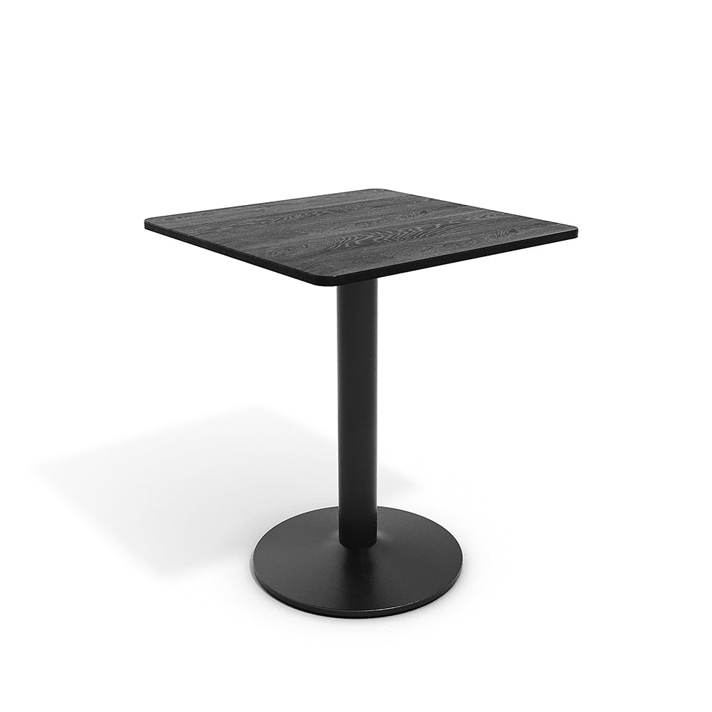 60*60*72cm Square Cafe Table With Metal Base | 60cm x 60cm | Black