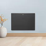 Electric Panel Heater Eco Radiator Grey Wall Mounted & Freestanding Thermostat Control & Setback Timer Lot 20 | 600w | Grey