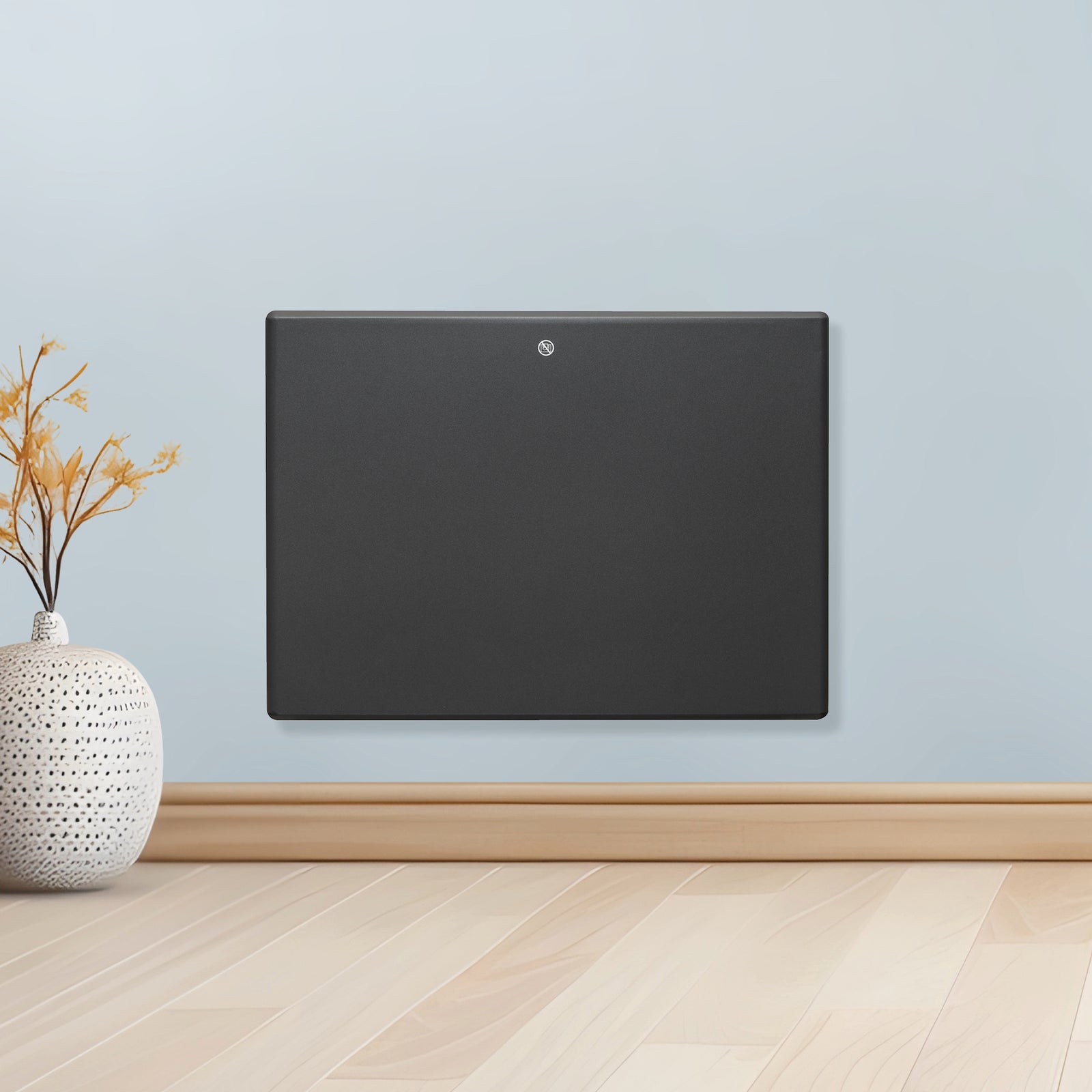 Electric Panel Heater Eco Radiator Grey Wall Mounted & Freestanding Thermostat Control & Setback Timer Lot 20 | 600w | Grey