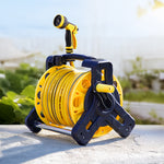 25/35m Portable Garden Watering Hose Reel Set | Large | Yellow