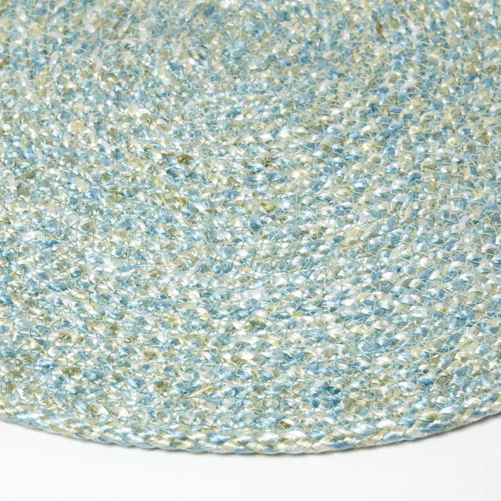 Handwoven Round Placemats Set Of 4 | 40cm | Green
