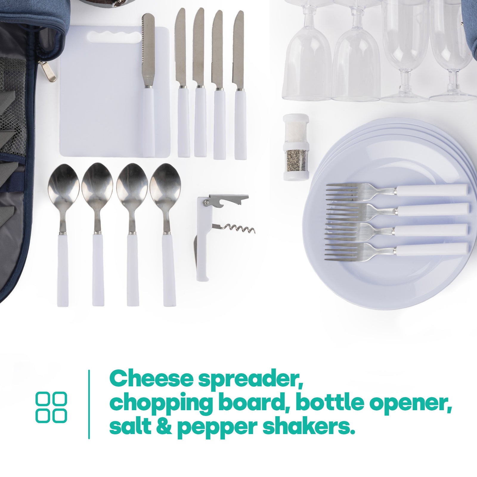 4-person Picnic Backpack Set