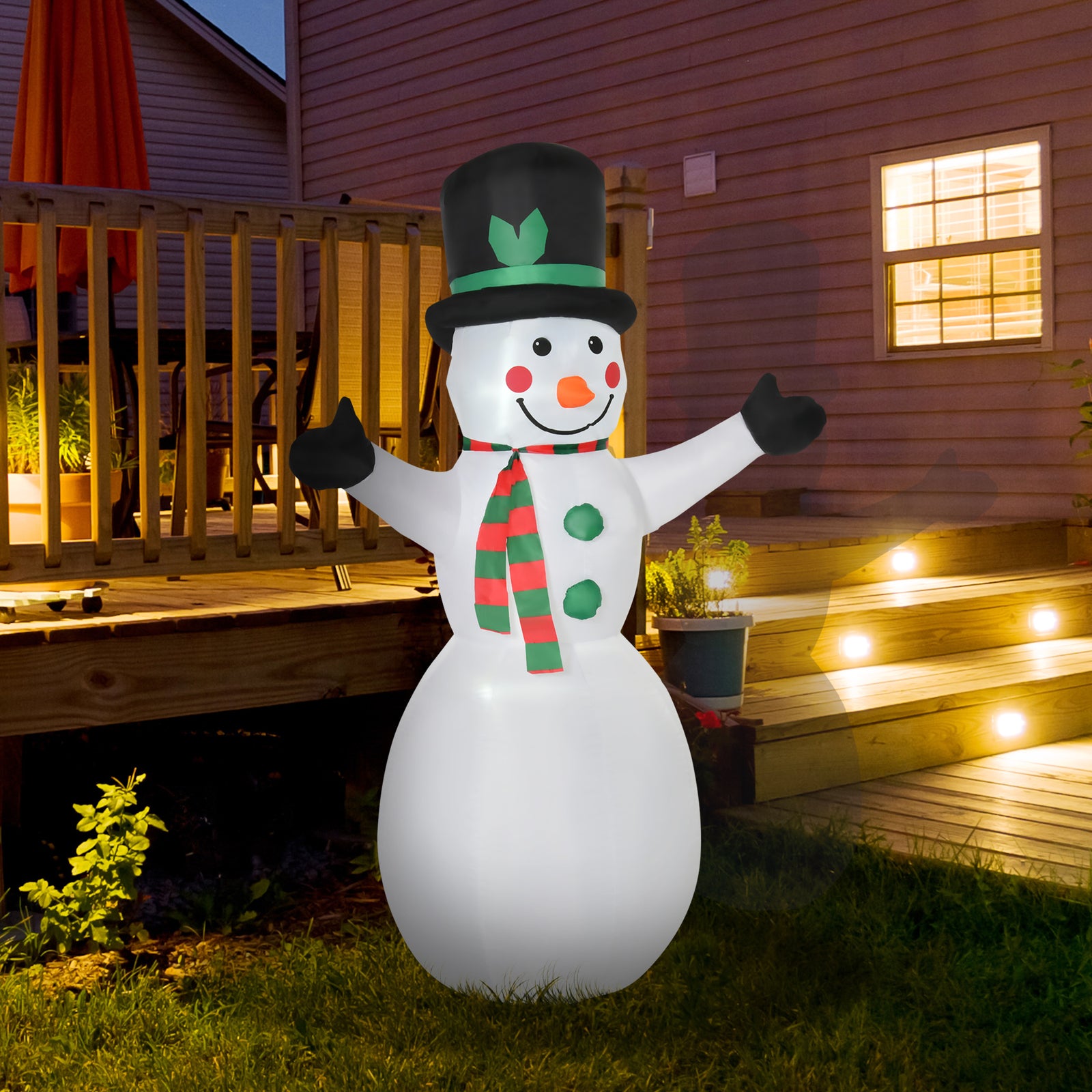 6.5ft Inflatable Snowman Xmas Airblown Holiday Decoration
