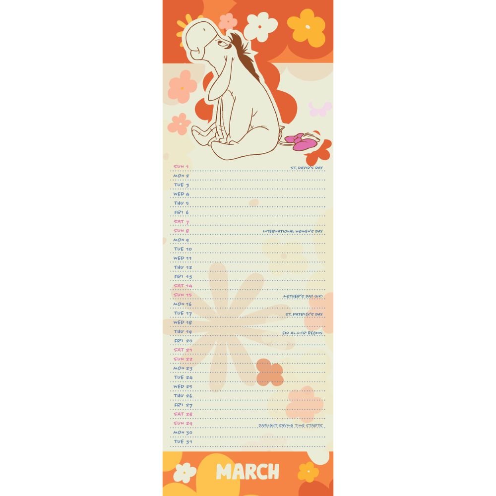 Eeyore 2026 Slim Calendar Official Product