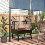 3-in-1 Bbq Rotisserie, Mesh Lid, Poker | Black