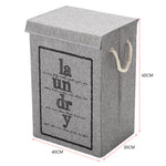 Living and Home Foldable Home Laundry Baskets Laundry Hamper With Lid And Rope Handles