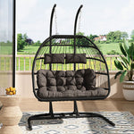 Garden Sanctuary Outdoor Hanging 2-seater Egg Chair