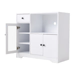 Wooden Sideboard Storage Cabinet With 3 Doors And 1 Drawer