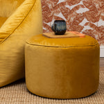 Milano Velvet Bean Bag Pouffe | Yellow