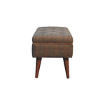 Solid Wood Multi Tweed Buffalo Pipe Bench