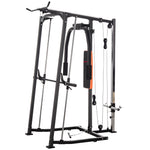 3 In 1 Smith Machine, Multi-functional Power Cage With Dual Cable Pulley System