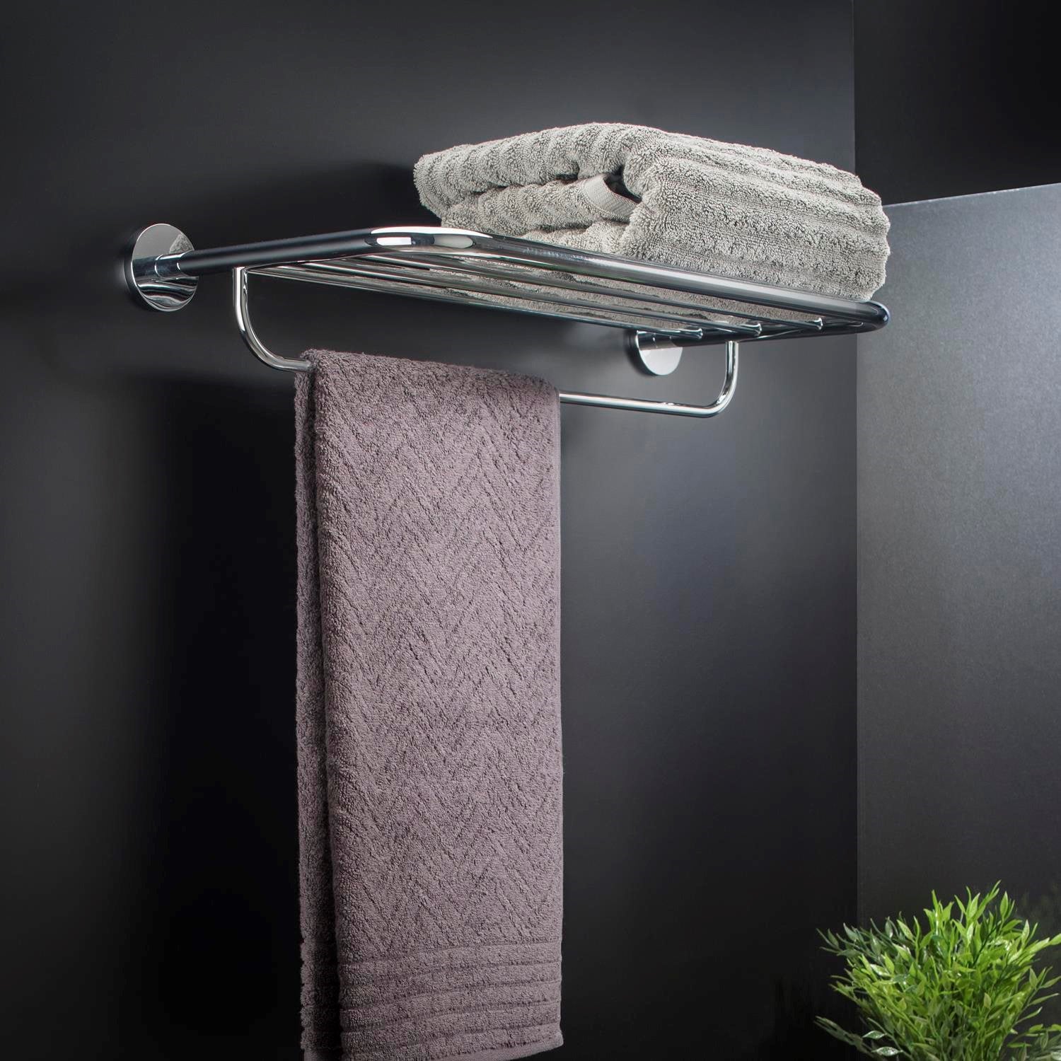 Towel Rack 57,5cm, Silver, Anti-corrosion, Architect S+ Collection