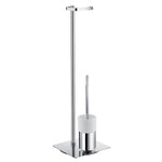 Chrome Toilet Roll Holder, Toilet Brush And Container | Polished Chrome