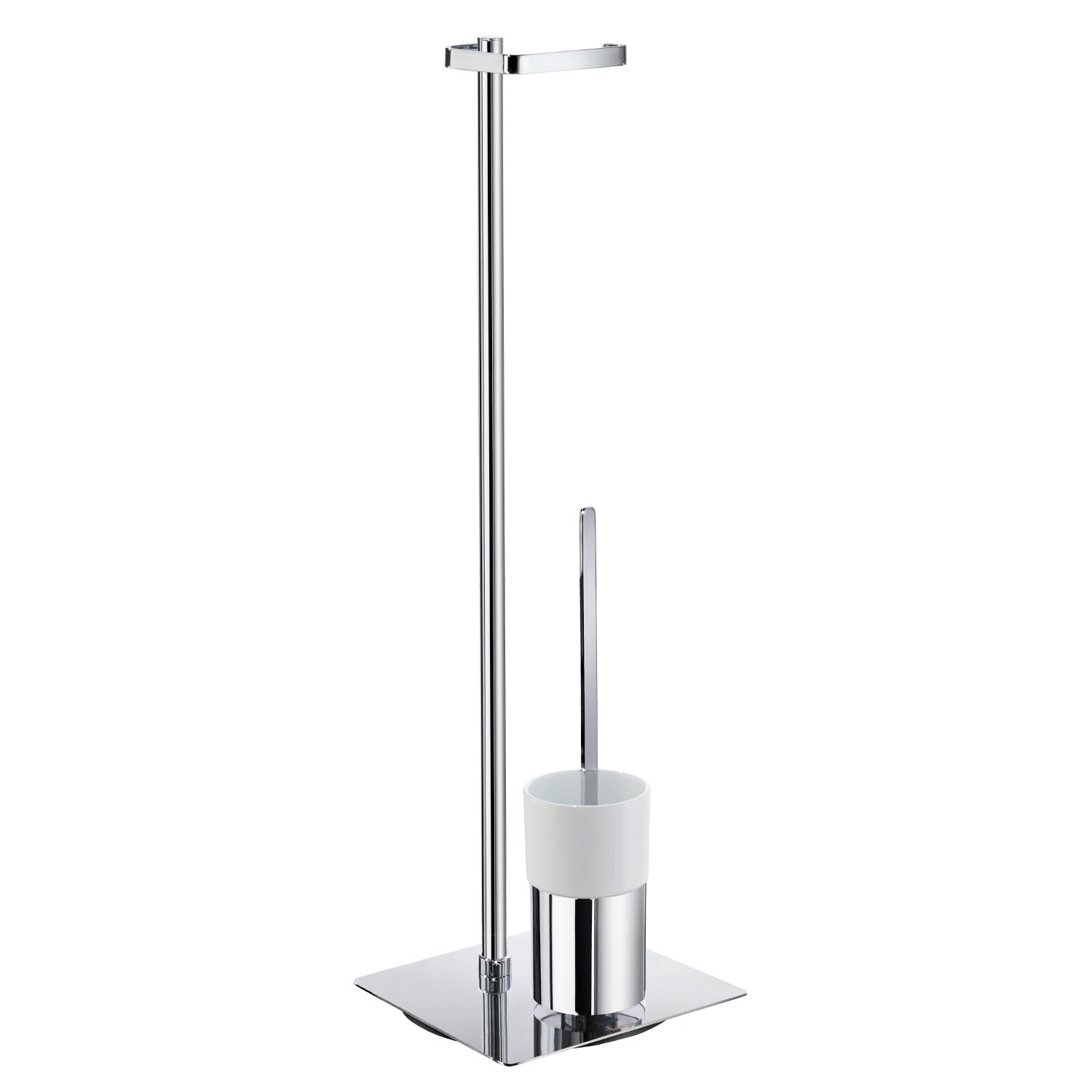 Chrome Toilet Roll Holder, Toilet Brush And Container | Polished Chrome
