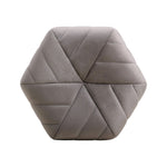 Breeins Hexagon Velvet Upholstered Footstool