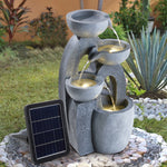 4-tier Solar-powered Water Fountain Outdoor Garden Decor