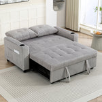 2 Seater Sofa Bed, Click Clack Pull Out Bed Settee | Light Grey