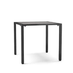 Square Outdoor Dining Table With Parasol Hole Grey - 80cm X 72cm H