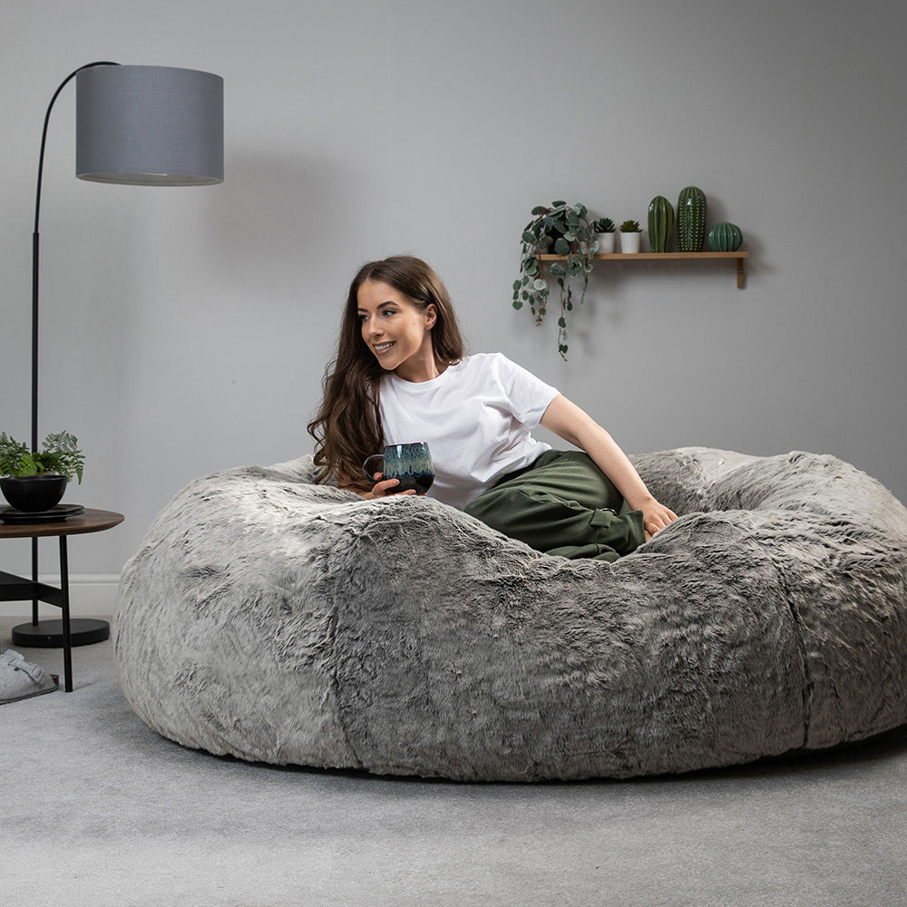Cloud Giant Faux Fur Bean Bag 2-seater