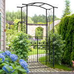 Garden Outdoor Arch With Door, Patio Decoration, 131x49x200 Cm