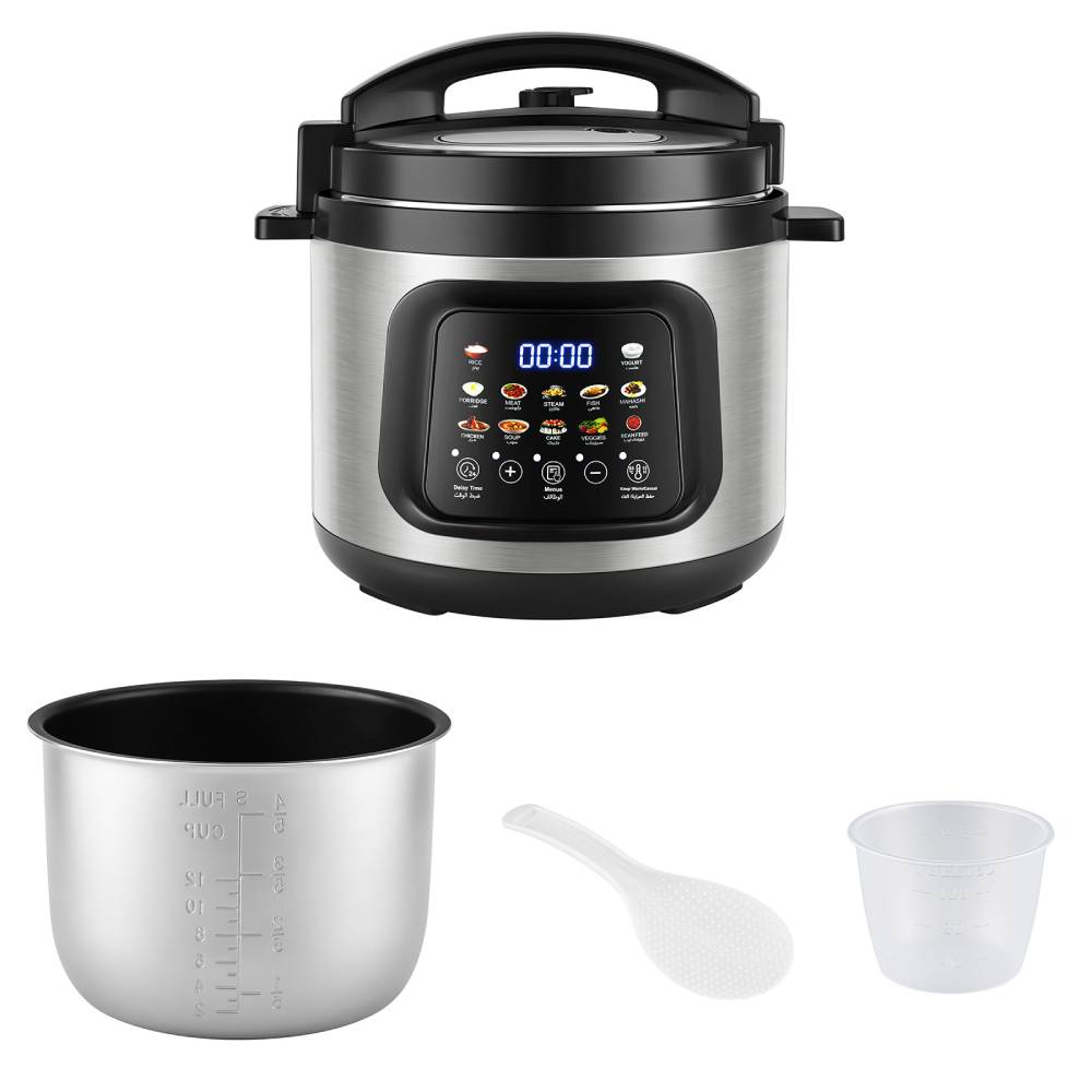 6l Smart Electric Pressure Cooker With Led Display, 1000w Multi Cooker, 12 Preset Cooking Menus, Touch Control, Non-stick Inner Pot