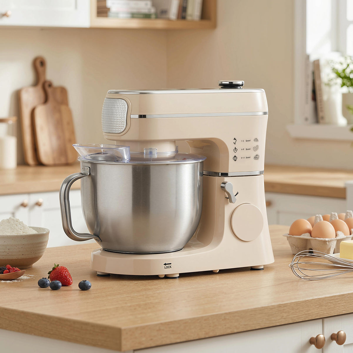 6l 1400w Stand Mixer With 11 Speeds & Fermentation Function | Cream