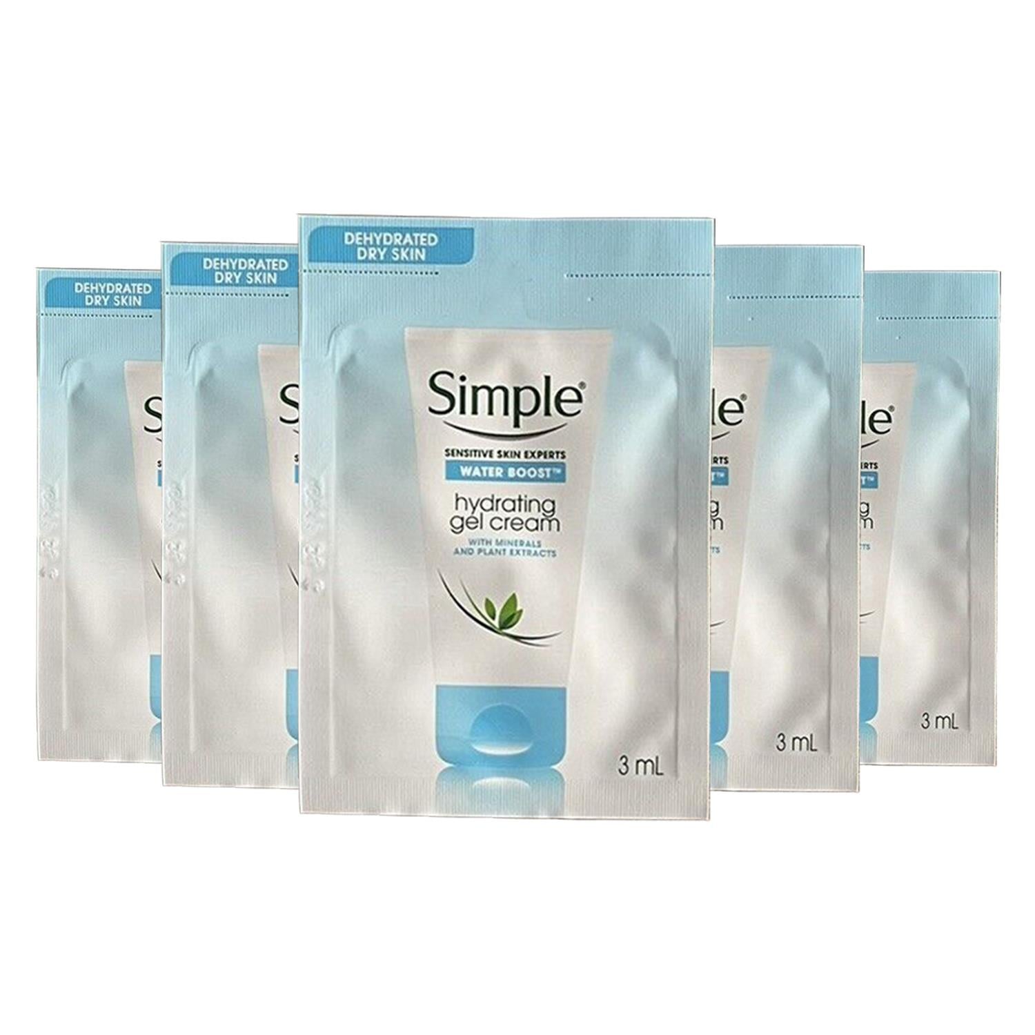 Hydrating Facial Cleanser Gel Cream For Dry & Sensitive Skin, 5 X 3ml
