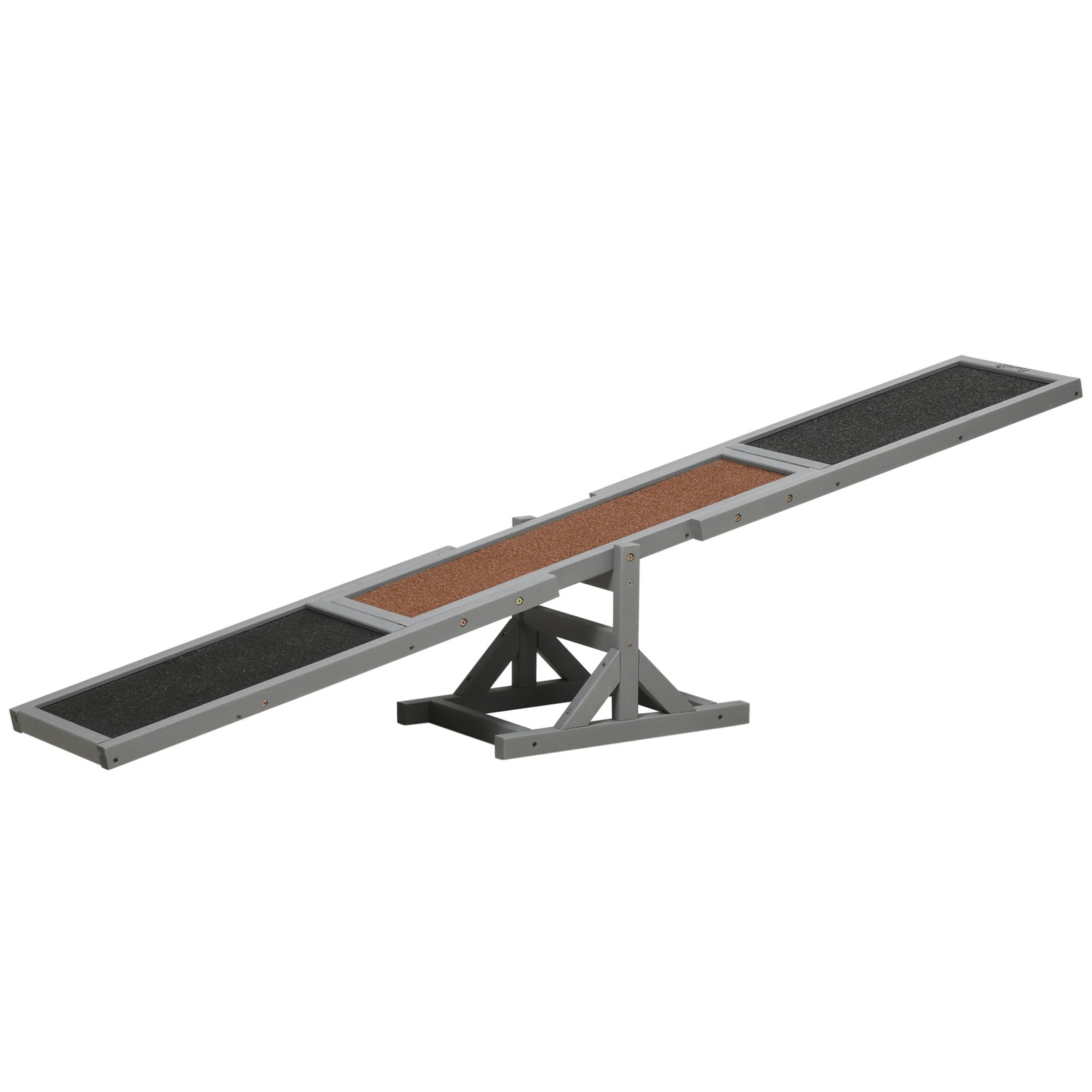 Wooden Pet Seesaw For Big Dogs With Anti-slip Surface, 180 X 30 X 30cm | Gray