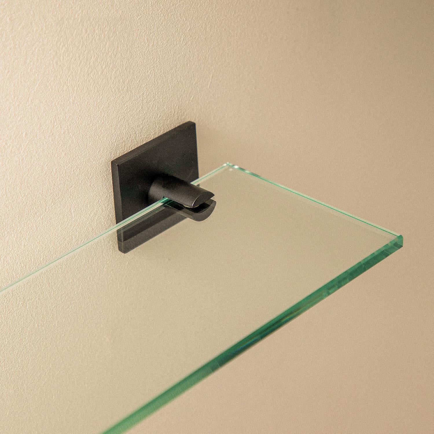 Glass Bathroom Shelf Organizer 40cm Chrome Stick Collection