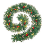 270cm Artificial Led Warm White Light Christmas Garland
