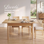 Extendable Dining Table Oak Modern Rectangular Kitchen Table 4-6 Seat | Oak