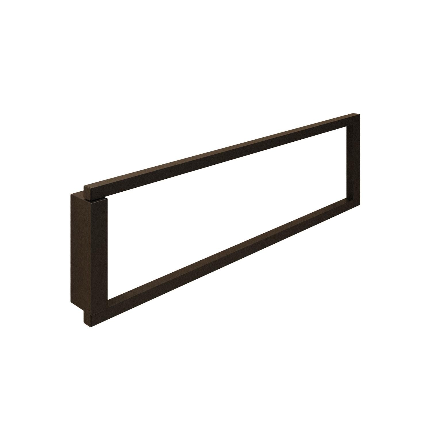 Towel Ring, Black Matt, Wall-mounted, 40,3 Cm. Collection The Grid