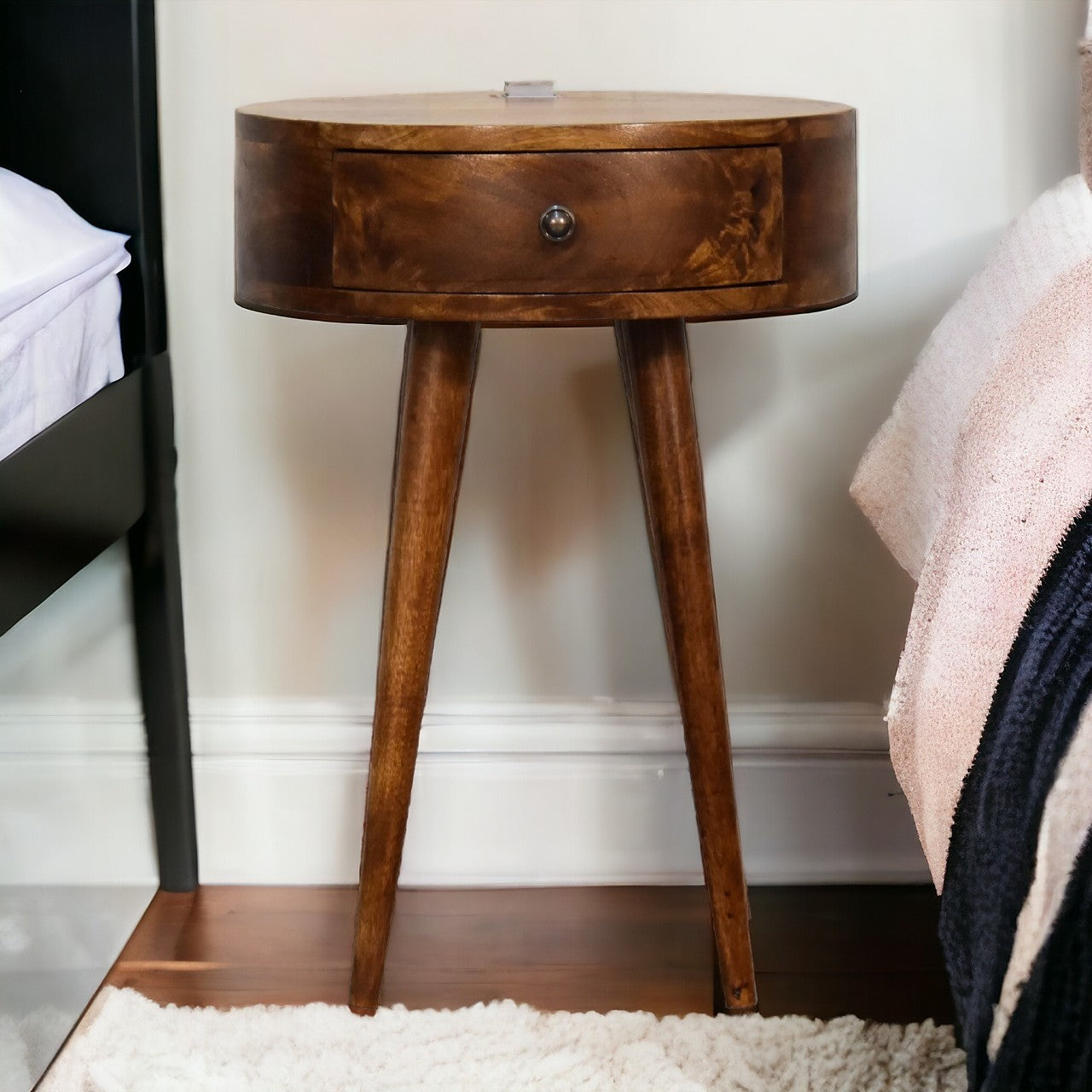 Solid Wood Single Chestnut Bedside