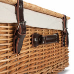 Wicker 55cm Buff Empty Picnic Basket Unlined | White