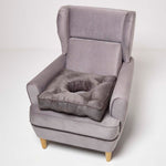 Faux Suede Coccyx Armchair Cushion | 50cm x 50cm | Grey