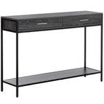 Console Table Worktop Bottom Shelf 2 Drawer Industrial