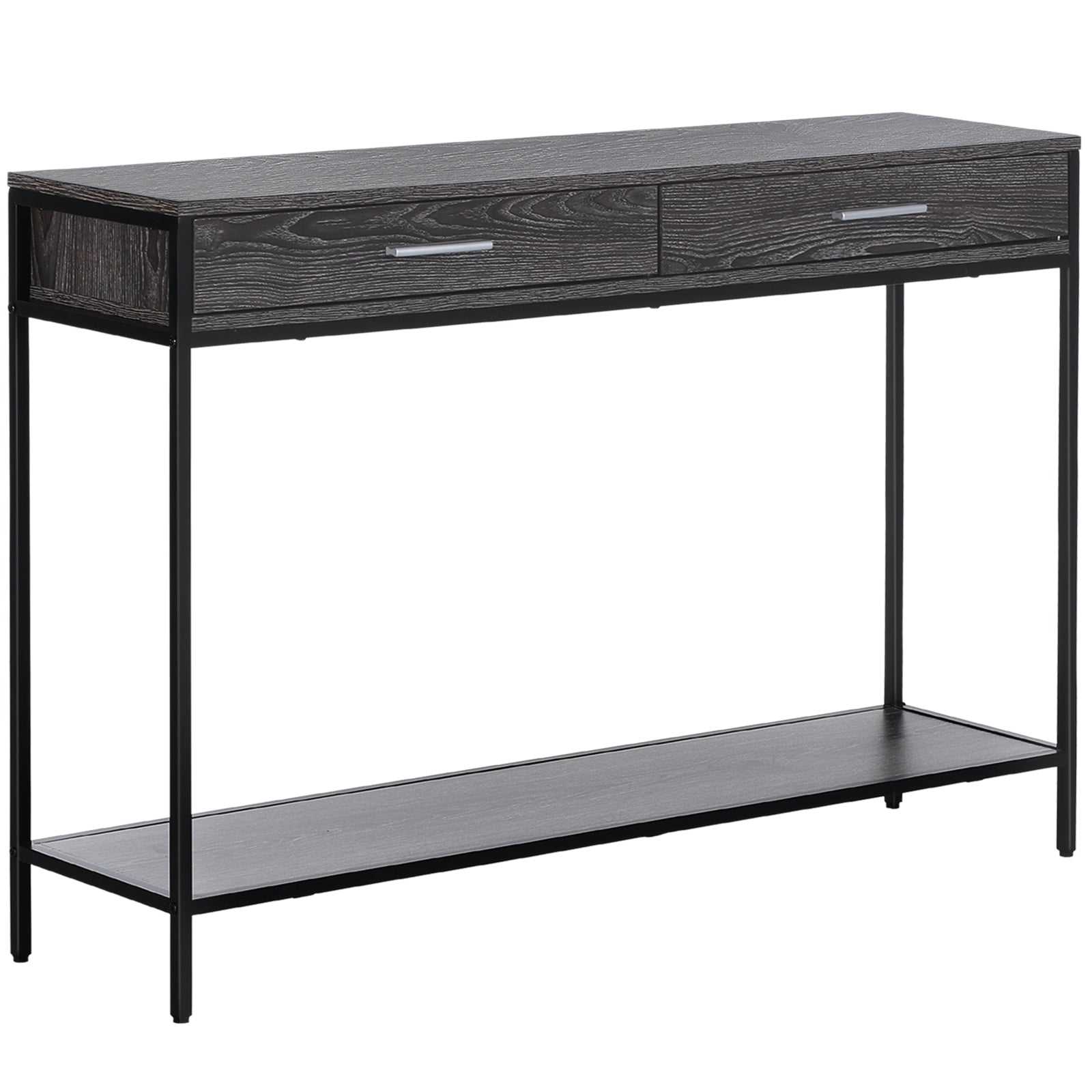 Console Table Worktop Bottom Shelf 2 Drawer Industrial