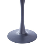 90cm Dia X 75cm Hmodern Round Wooden Table With Metallic Base | 0.9m | White