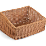 Wicker Sloped Sided Display Basket | Large | Brown