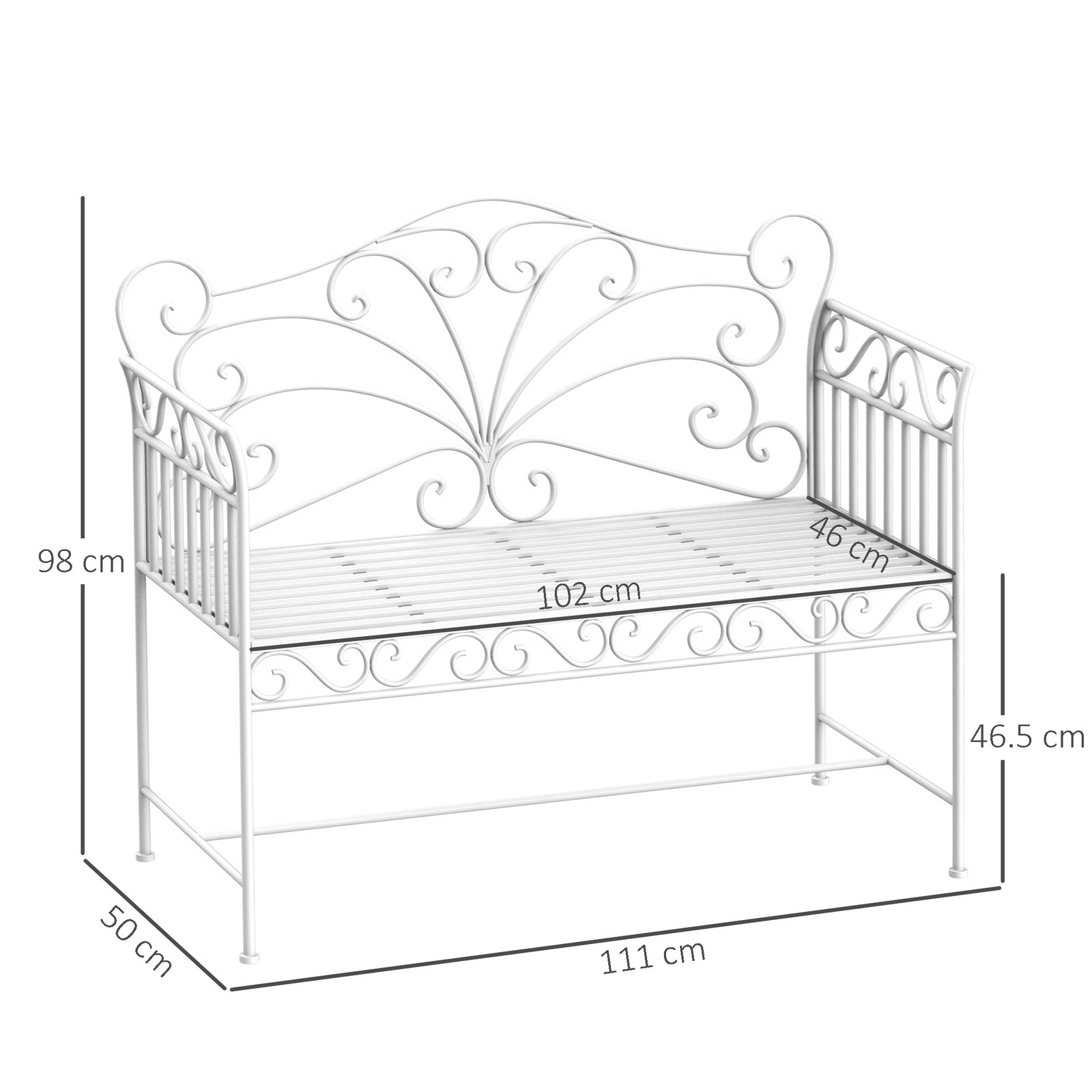 Garden Bench 2 Seater Outdoor Seating