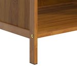 4-tier Open Bookcase, Small Space Bamboo Storage Shelf, Freestanding Corner Organizer With Raised Feet