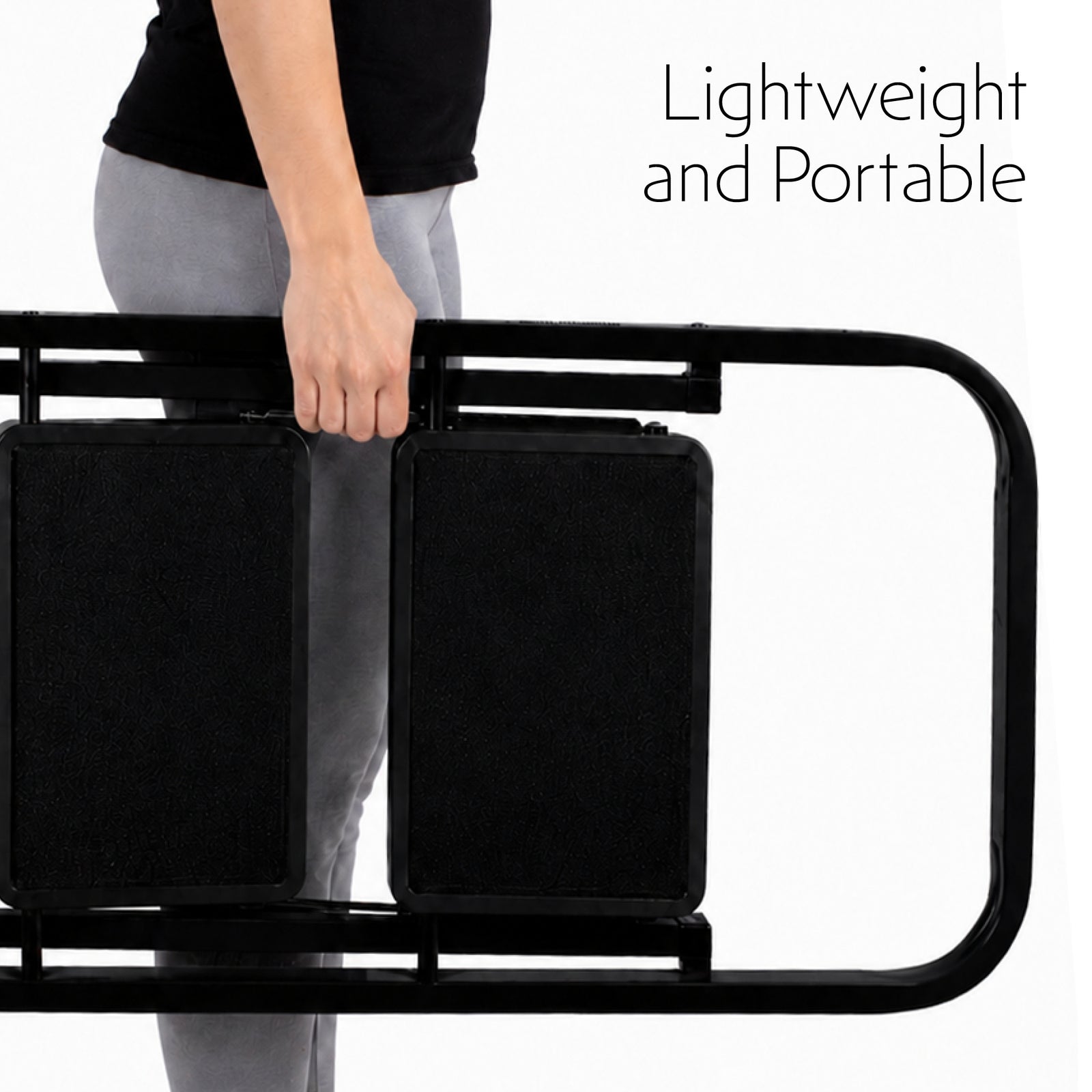 2 Step Ladder Black, Heavy-duty Steel Folding Home Diy Step Stool With Wide Non-slip Steps & Anti Slip Feet 150kg Capacity | 2 Step | Black