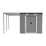 6x9ft Metal Garden Storage Shed With Extended Roof Outdoor Storage Shed With Extended Roof