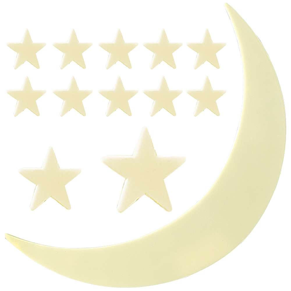 Glow-in-the-dark Moon & Stars