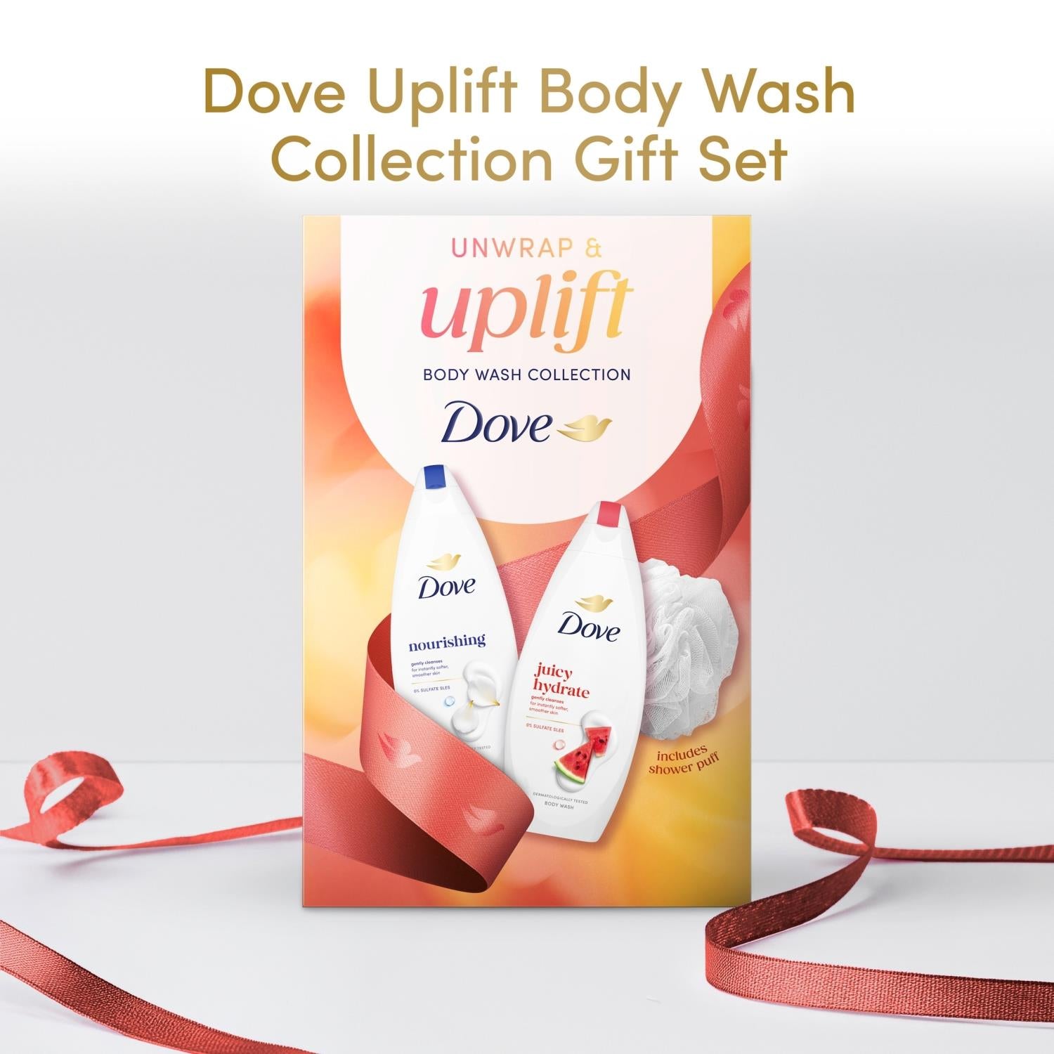 Unwrap And Uplift Body Wash Collection For Her With Luxury Puff | Set of 1