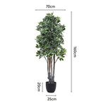 Lifelike 160cm Schefflera Tree In Decorative Pot Premium Artificial Greenery For Modern Interiors